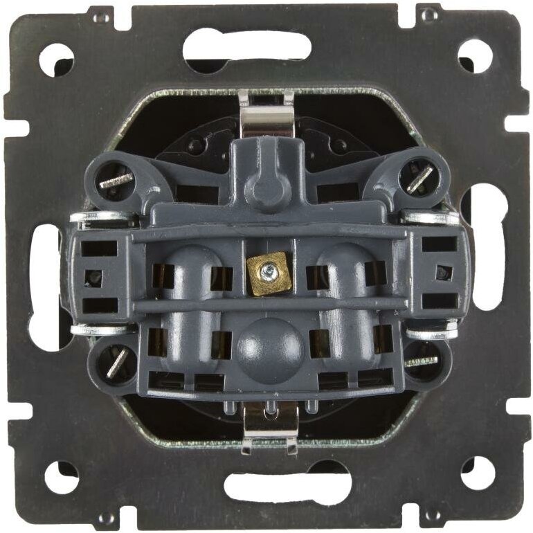 Розетка с заземлением Werkel (Черный матовый) — фото 1