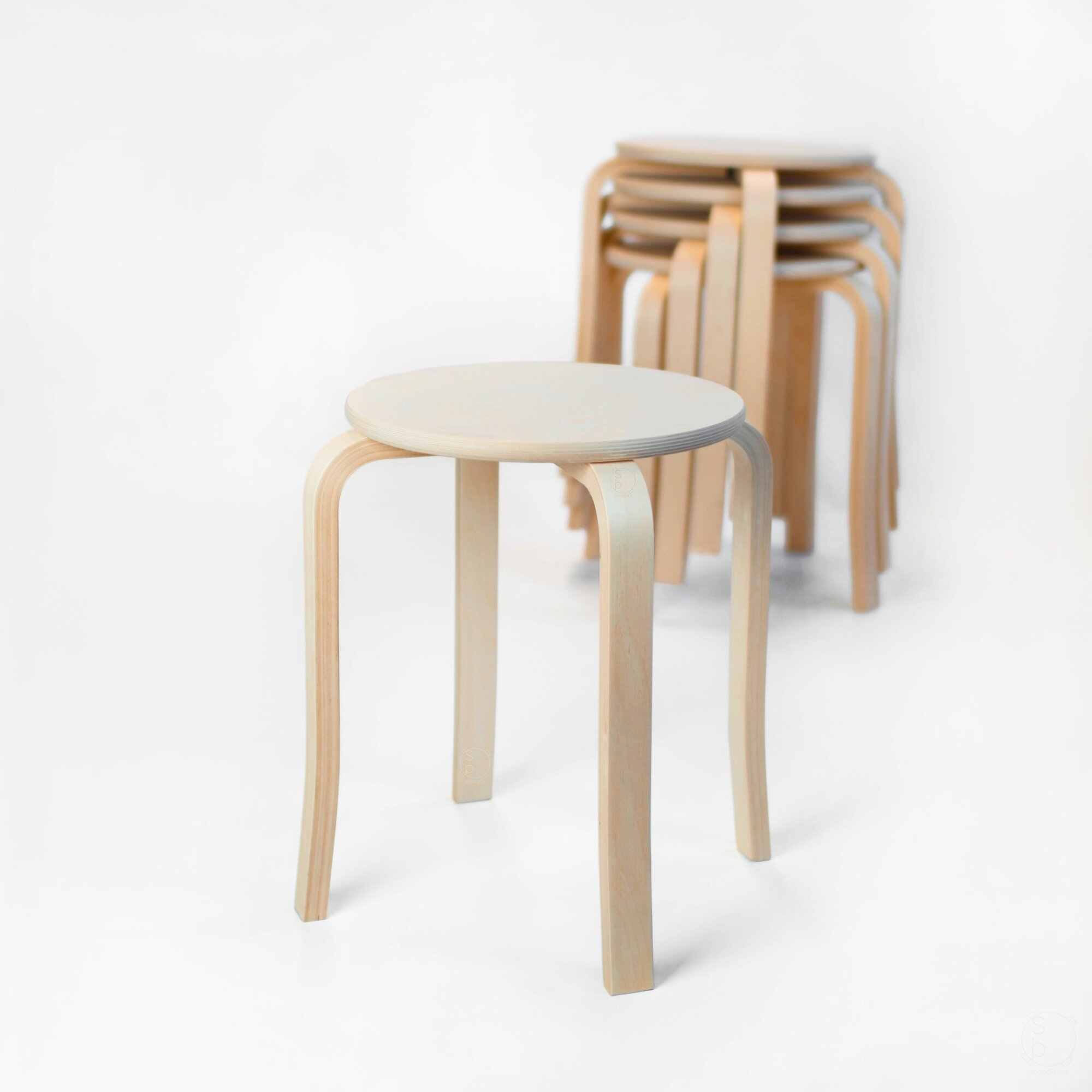 Стулья, Табуретки Xiaomi Табурет "Сканди" - 3 шт. (круглый, для кухни, табуретка, деревянный)