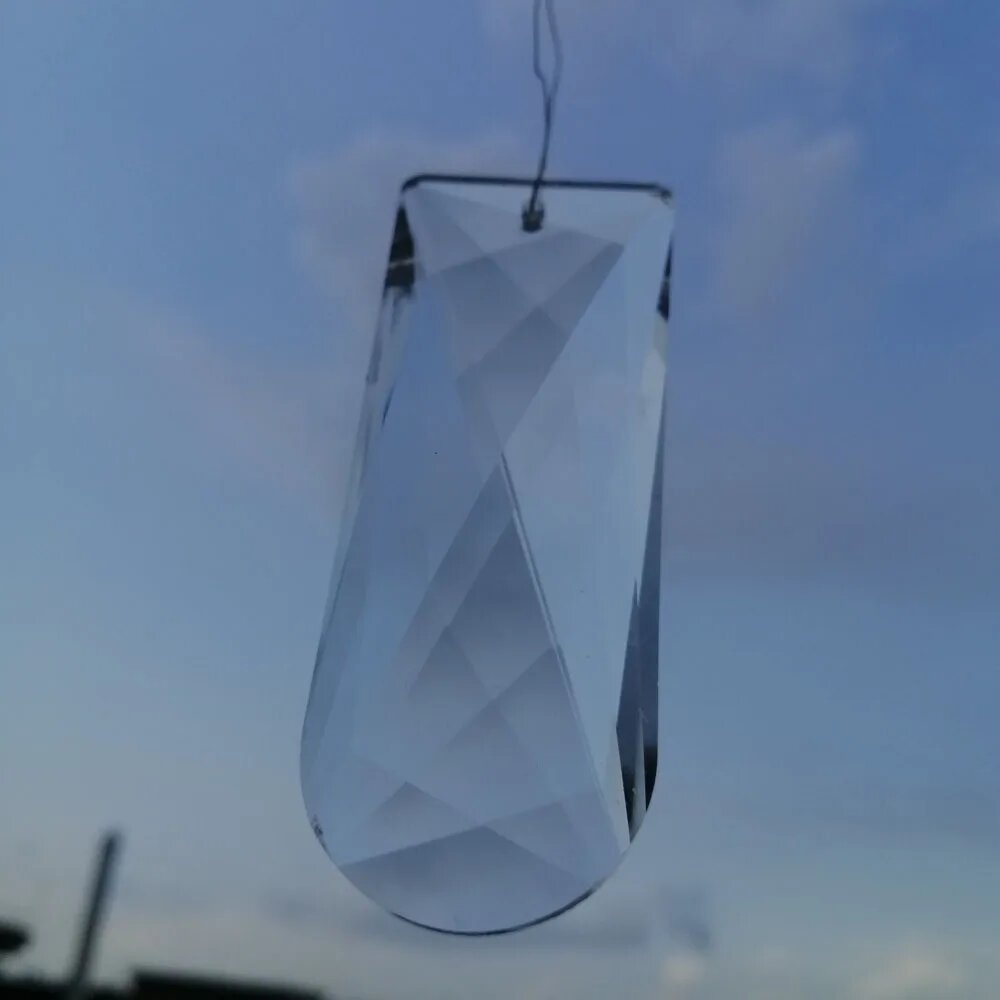 Camal 2 шт. граненые 76 мм стеклянные хрустальные длинные Подвески люстра в форме Ловца солнца призмы для осветительной части Аксессуары для свадебного декора