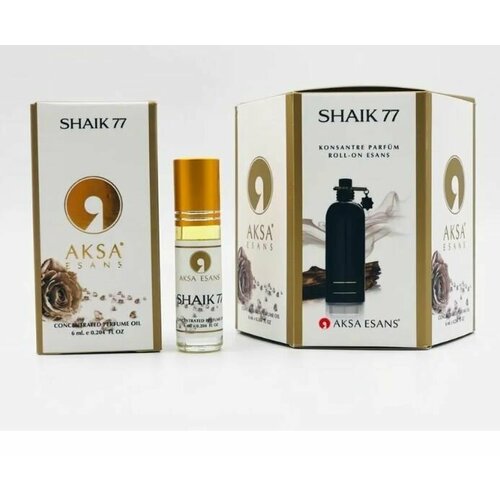 Масляные духи мужские Shaik 77 AKSA ESANS Шейх 77 Shaik Шейх, 6 мл, Turkey - 2шт