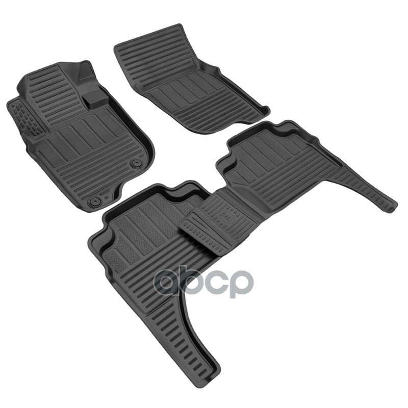 Коврик салонный! полиуретановый, черный, борт 4см Mitsubishi Pajero Sport III 15> Rezkon арт. 0524020200