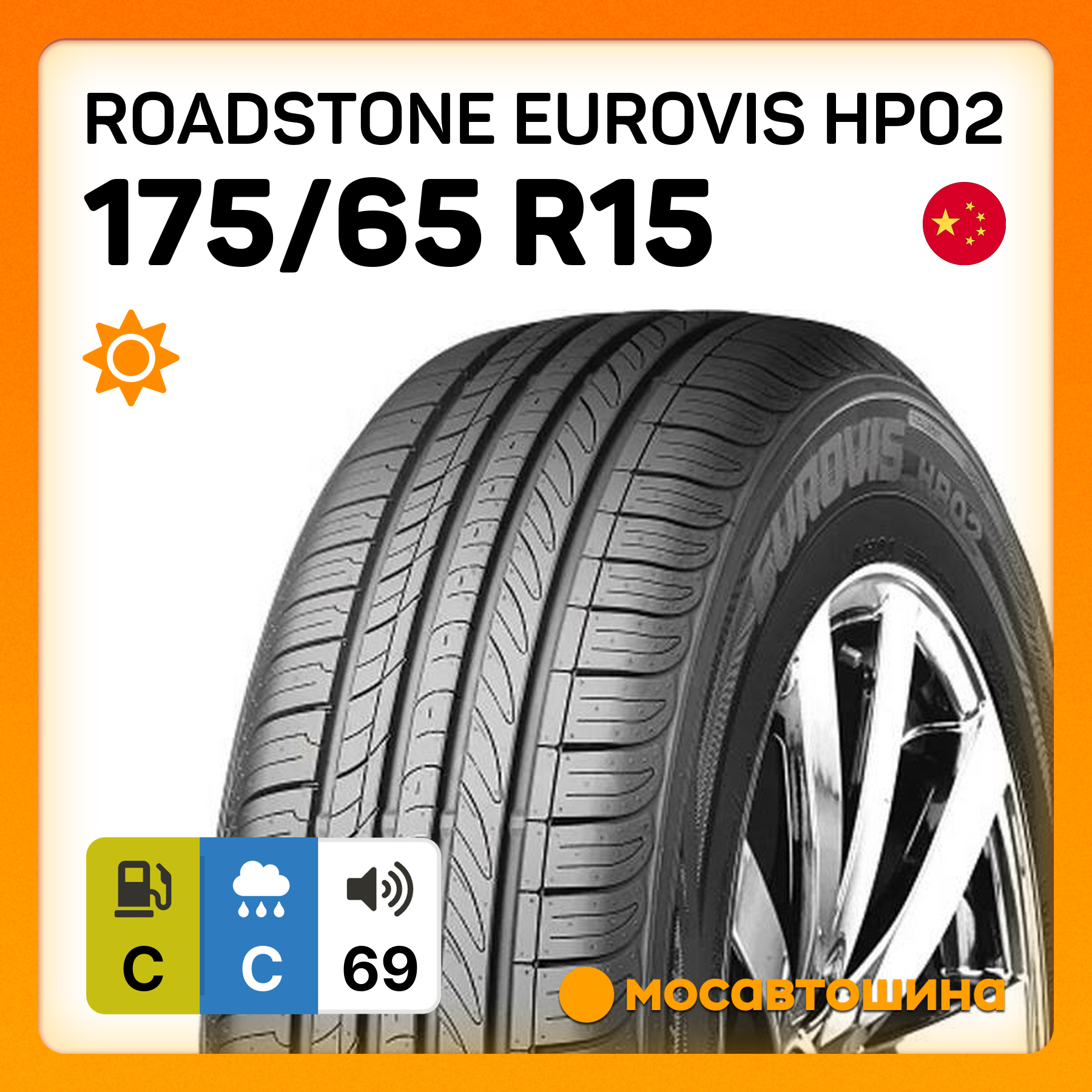 Летние автомобильные шины Roadstone Eurovis HP02 175/65 R15 84T