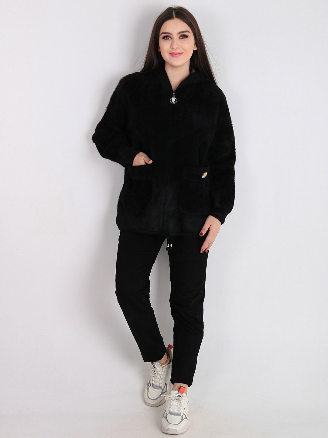 Пальто, размер One Size, черный — фото 1