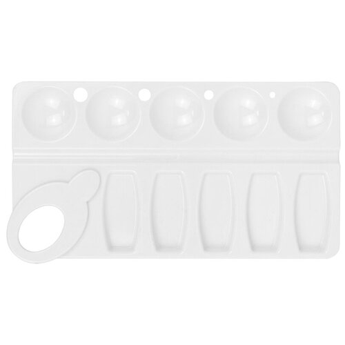 Палитра Гамма, прямоугольная, 10 ячеек, белая, пластик палитра гамма прямоугольная 10 ячеек белая пластик