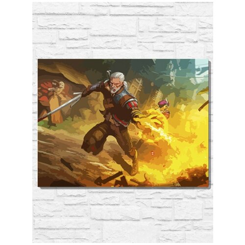 Картина по номерам на холсте Игра Witcher Ведьмак (PS 5, PS 4, PS 3, Xbox 360, Xbox ONE, PC, ios) - 9421 Г 30x40 картина по номерам на холсте игра witcher ведьмак ps 5 ps 4 ps 3 xbox 360 xbox one pc ios 9488 г 30x40