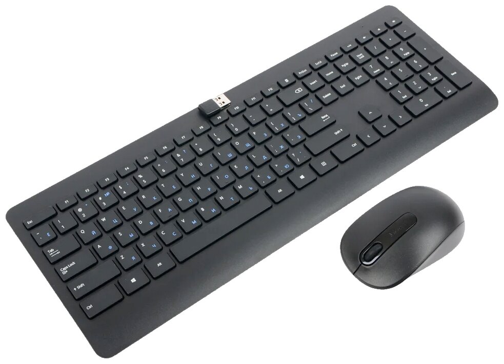 Комплект клавиатура + мышь Microsoft Wireless Desktop 900 Black USB, черный, английская/русская