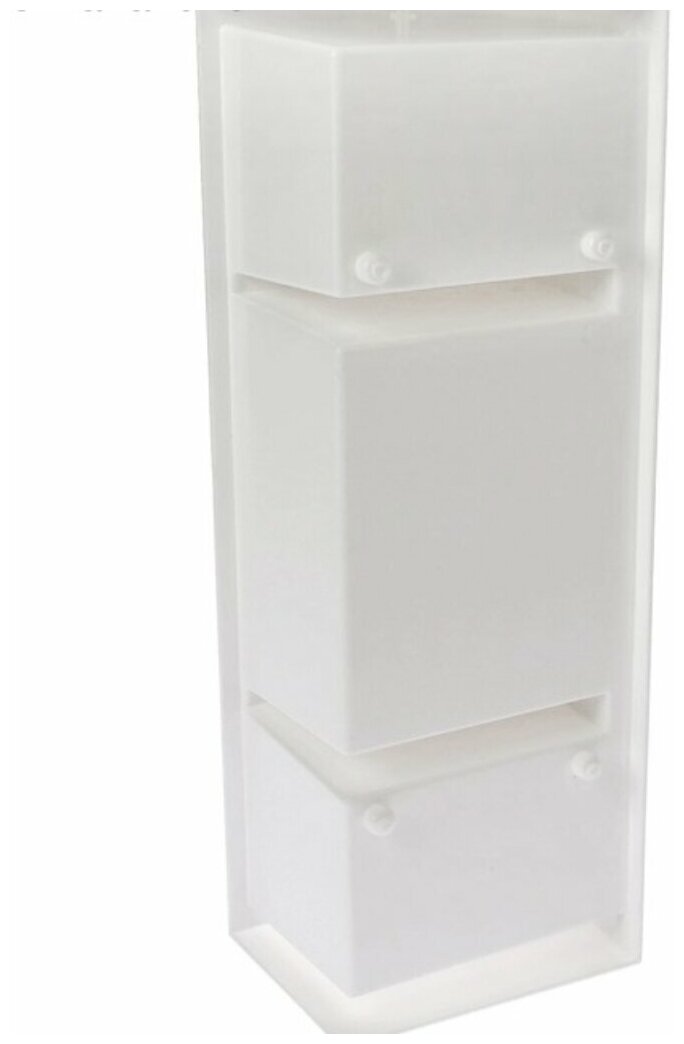 Шкафчик для ванной пластик, угловой левый, снежно-белый, Berossi, Hilton, АС 33101000