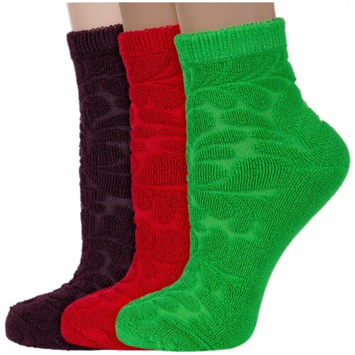фото Комплект из 3 пар детских махровых носков rusocks (орудьевский трикотаж) микс 3, размер 20-22