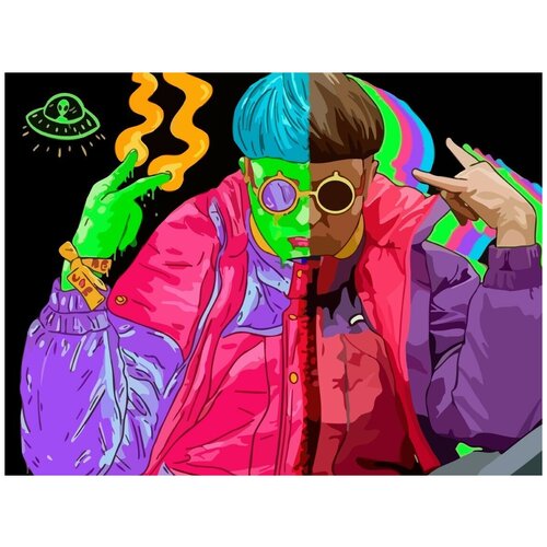 Картина по номерам на холсте музыка OLIVER TREE - 7914 Г 30x40 картина по номерам музыка oliver tree 7914 г 60x40