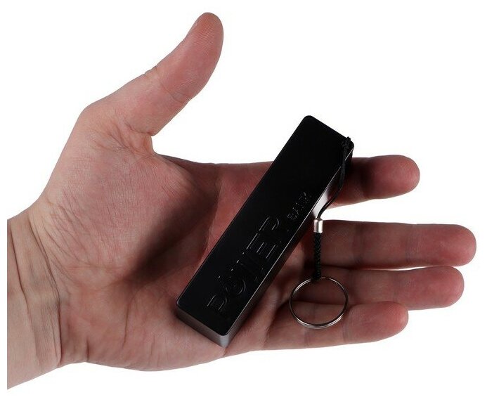 Внешний аккумулятор LuazON PB-03, 2200 мАч, USB, 1 А, крепление кольцо, чёрный ТероПром 4311087 - фотография № 20