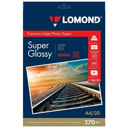 Бумага Lomond (1106101) xl premium super glossy photo paper 190 г м2 0 610x30 м 50 8 мм 1201031