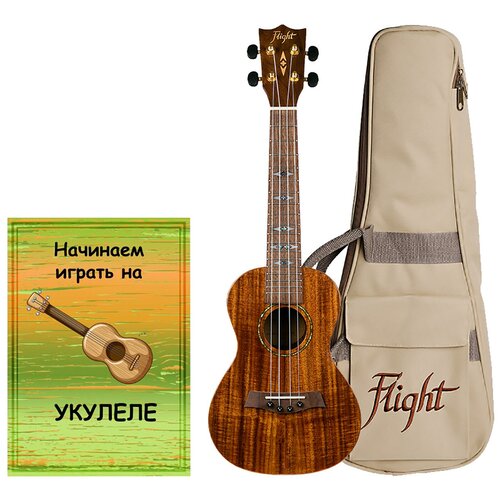 Укулеле Flight DUC 445 KOA flight juliana concert укулеле концерт в дека массив акации корпус акация чехол в комплекте