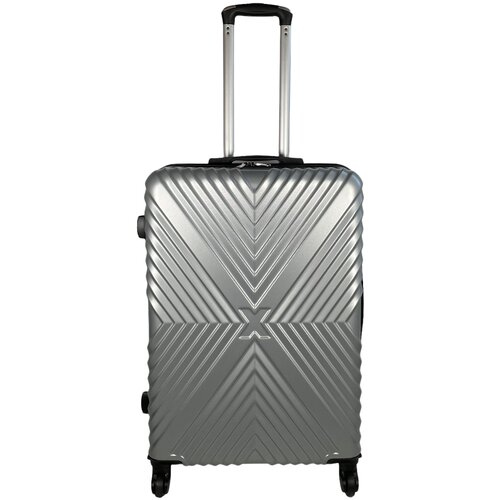 фото Чемодан – большой (размер l) 95 л, 73x48x27 см, съемные колеса , цвет серебряный king of king