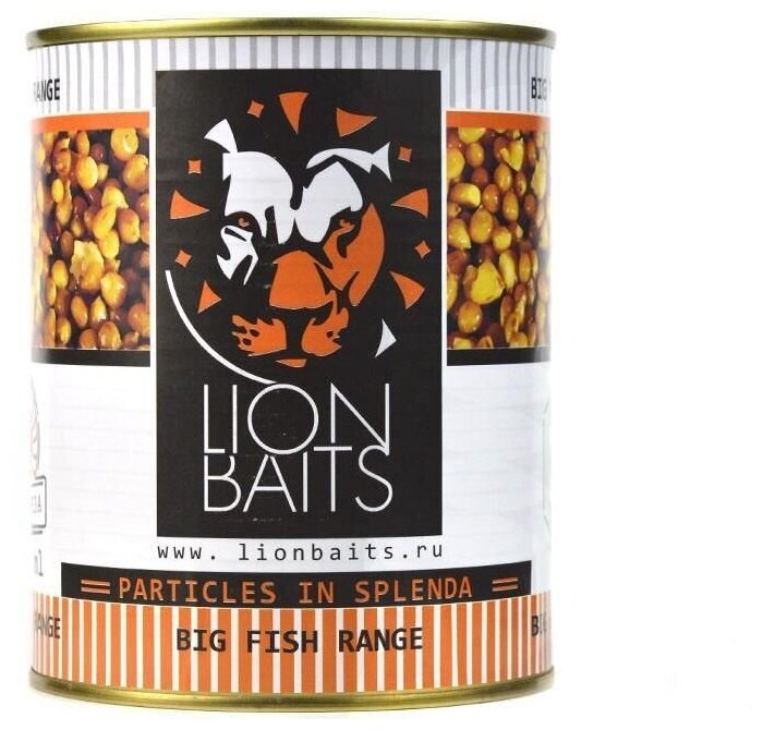 LION BAITS Зерновая смесь Sweetcorn "Кукуруза цельная" 900 мл