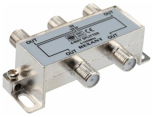 Делитель ТВ х 4 под F разъём 5-1000 МГц (05-6003) | код 05.03 | REXANT (5шт. в упак.)