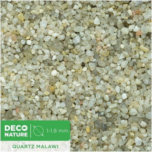 DECO NATURE MALAWI - Кварцевый песок для аквариума фракции 1-1,8 мм, 25кг/мешок