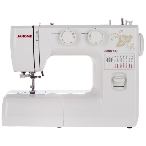 Швейная машина Janome Juno 513, белый/цветы