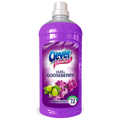 Clovin Clever Essence Lilac & Gooseberry Концентрированный ополаскиватель для белья Сирень и Крыжовник 1,8 л на 72 стирки