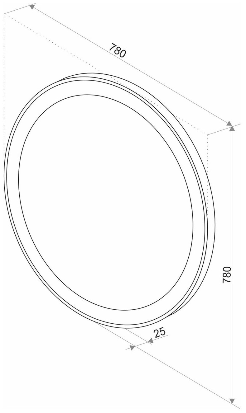 Зеркало Континент Aroma LED D 78 см, LED подсветка, сенсорный выключатель, увеличительное зеркало - фотография № 4