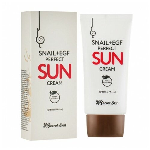 SECRET SKIN Крем солнцезащитный SPF 50+++ SNAIL+EGF PERFECT SUN CREAM, 50 мл