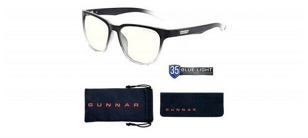 Компьютерные очки GUNNAR Berkeley Clear Onyx Fade - фото №2