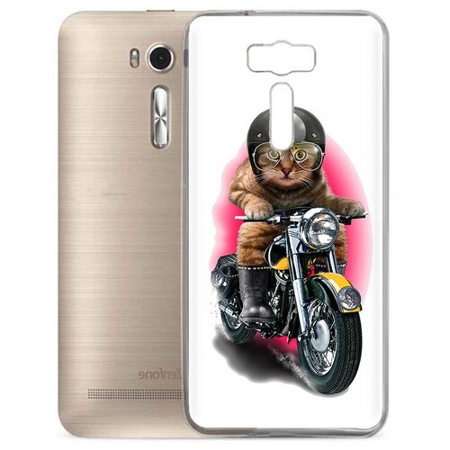 Чехол задняя-панель-накладка-бампер MyPads мото-кот для ASUS Zenfone 2 Lazer ZE500KL/ZE500KG/(Z00ED) противоударный