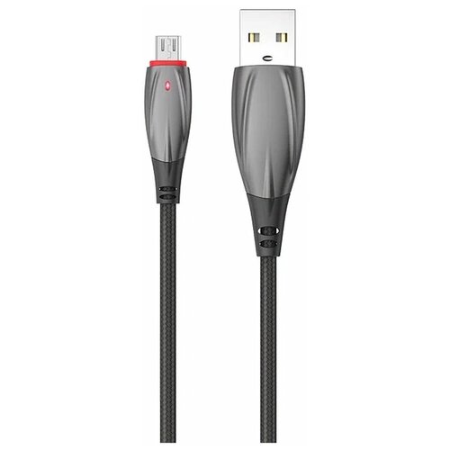 USB Кабель Micro, HOCO, U71, черный дата кабель usb micro usb 2а нейлоновая оплетка 50см провод usb micro usb разъем зарядный кабель черный
