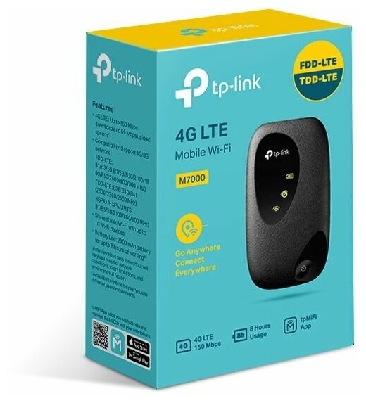 Wi-Fi роутер TP-LINK M7000, черный - фотография № 15