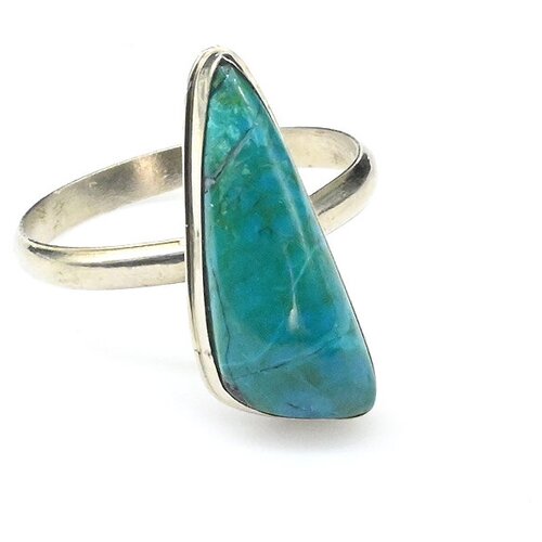Кольцо Радуга Камня, хризоколла, размер 18, бирюзовый, зеленый кольцо радуга камня лазурит размер 18 5 бирюзовый зеленый