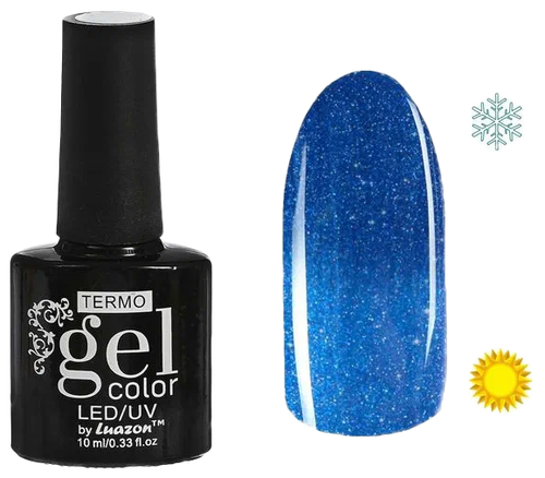 Luazon гель-лак для ногтей Gel color Termo, 10 мл, 34 г, А2-091 ярко-синий