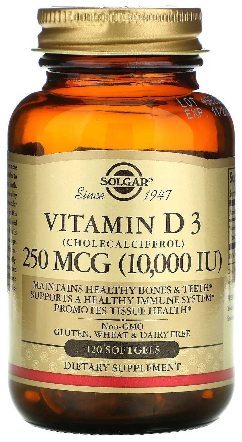 Solgar Vitamin D3 10000 IU 120 капсул