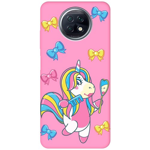 Матовый чехол Lady Unicorn для Xiaomi Redmi Note 9T / Сяоми Редми Ноут 9Т с 3D эффектом розовый матовый чехол musical unicorn для xiaomi redmi note 9t сяоми редми ноут 9т с 3d эффектом бирюзовый