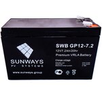Аккумуляторная батарея SUNWAYS GP 12-7,2 - изображение