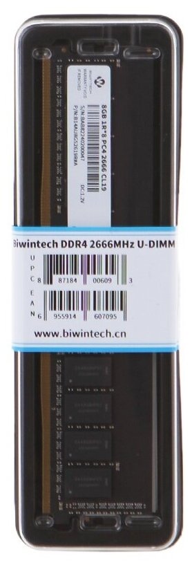 Модуль памяти DDR4 BiwinTech 8GB 2666MHz CL19 12V B14AU8G52619RA