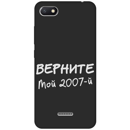 Матовый Soft Touch силиконовый чехол на Xiaomi Redmi 6A, Сяоми Редми 6А с 3D принтом 2007 W черный матовый soft touch силиконовый чехол на xiaomi redmi 10 сяоми редми 10 с 3d принтом 2007 w черный