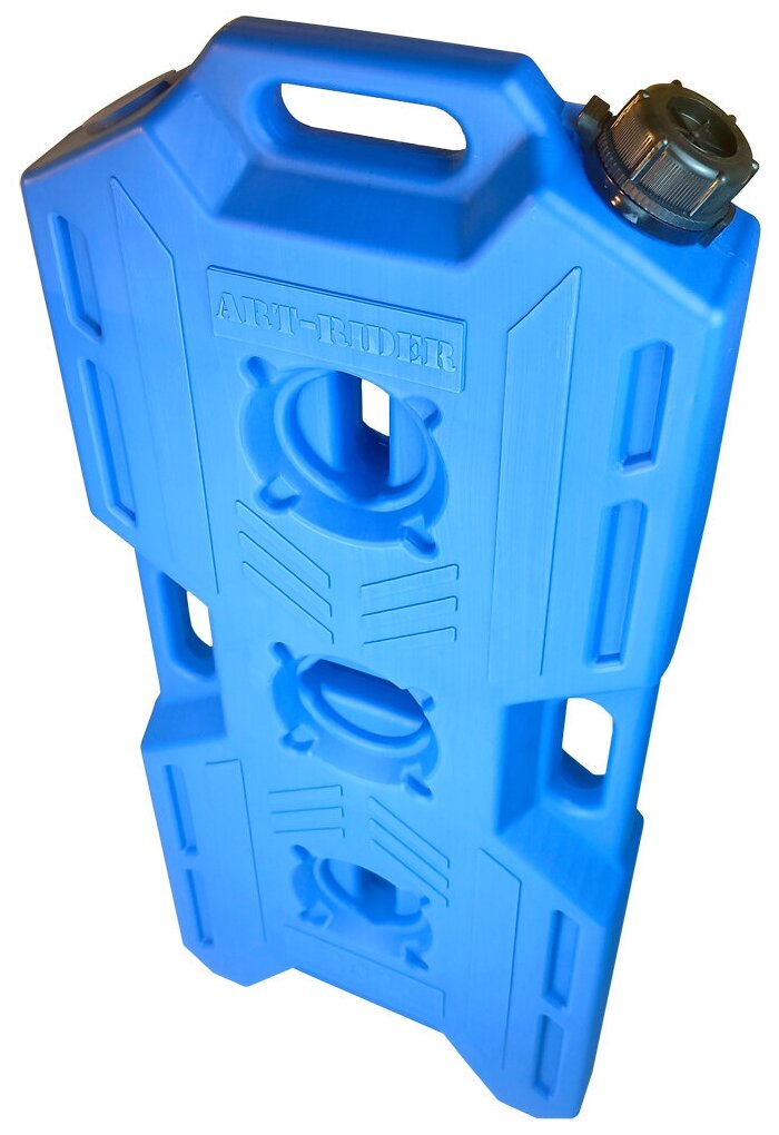 Канистра экспедиционная плоская для ГСМ ART-RIDER 20 литров синяя - фотография № 3