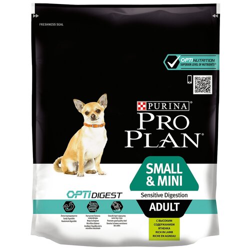 Сухой корм PRO PLAN ADULT DOG OPTIDIGEST SMALL & MINI SENSITIVE DIGESTION для взрослых собак маленьких пород с чувствительным пищеварением с ягненком и рисом (0,7 кг) pro plan adult dog optidigest беззерновой для взрослых собак маленьких пород с чувствительным пищеварением с индейкой 0 7 0 7 кг