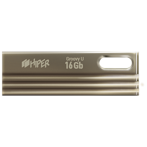 Флешка 16Gb USB 2.0 Hiper Groovy U16, Титан (HI-USB216GBU280S)