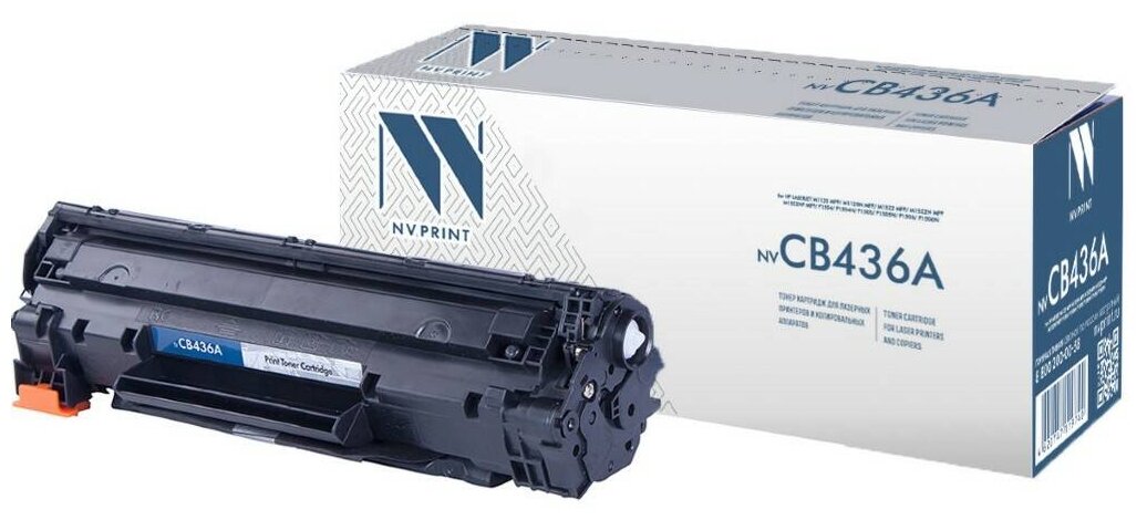 Картридж NV Print CB436A для HP, 2000 стр, черный