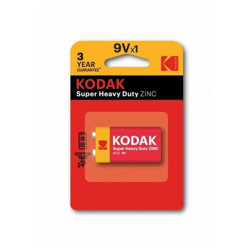 Батарейка Kodak 6F22, тип Крона (блистер, 1 шт)