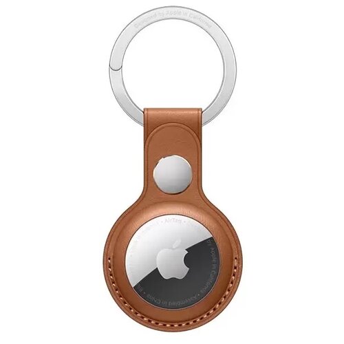 Брелок Apple, золотой кожаный брелок для airtag apple leather key ring product red