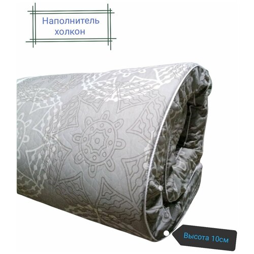 Матрас беспружинный топпер односпальный с наполнителем холкон 70х190 высота 10см для дома для дачи на диван на кровать на пол на раскладушку