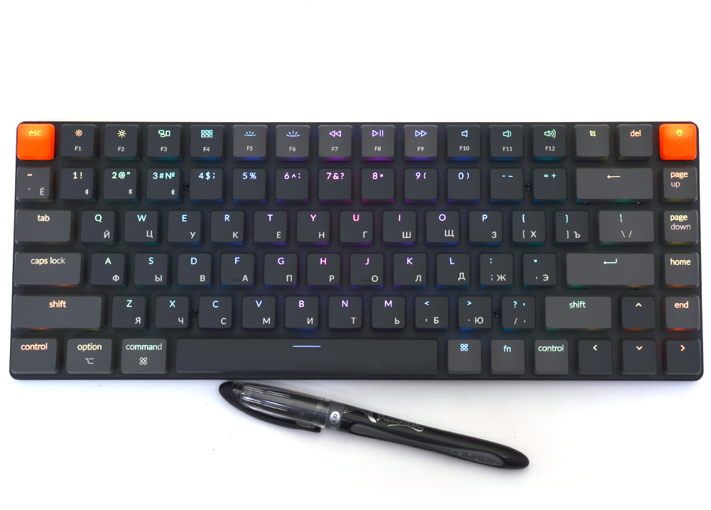 Клавиатура механическая беспроводная Keychron K3, Bluetooth, RGB, Brown Switch, Черный/Серый K3E3 - фото №3
