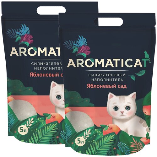 AROMATICAT яблоневый САД наполнитель силикагелевый для туалета кошек (5 + 5 л) aromaticat яблоневый сад наполнитель силикагелевый для туалета кошек 10 л