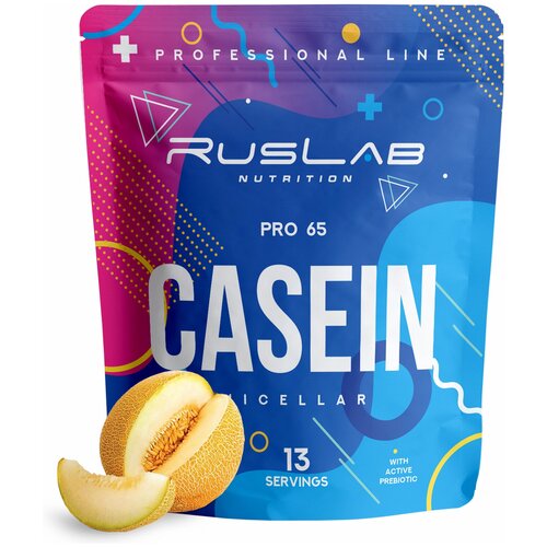 Micellar CASEIN PRO 65, казеиновый протеин, белковый коктейль (416 гр), вкус дыня micellar casein pro 65 казеиновый протеин белковый коктейль 416 гр вкус капучино