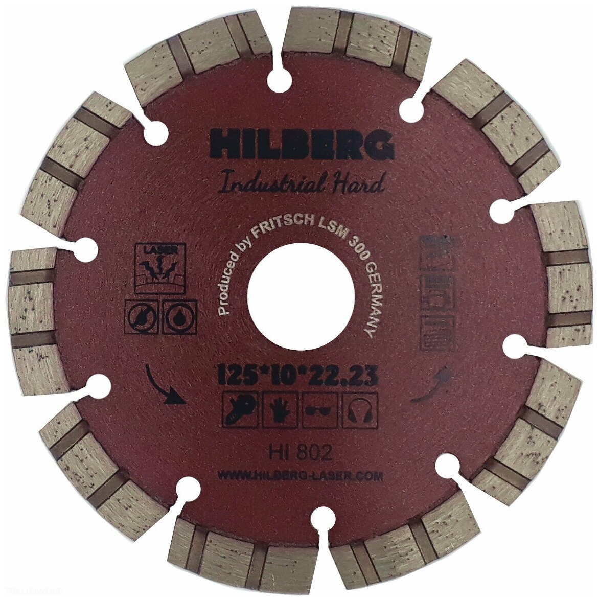 Диск Hilberg Industrial Hard Laser HI802 125x10x22,23mm