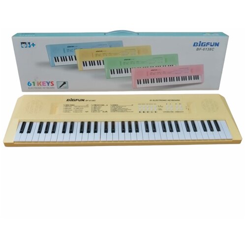 Детский синтезатор с микрофоном 61 клавиша