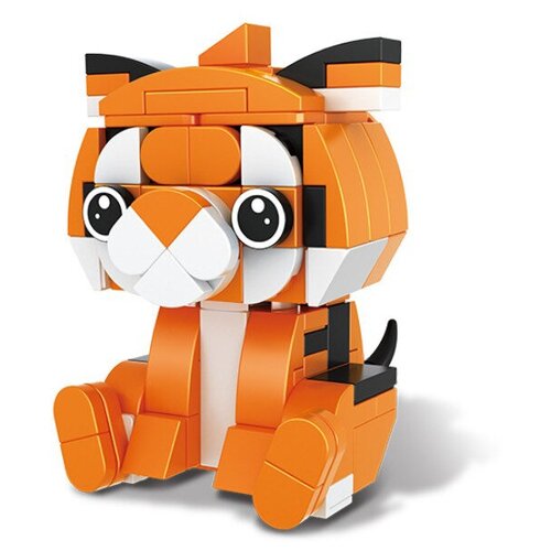 Пластиковый конструктор / Конструктор животные / Развивающий конструктор / Тигренок (131 деталь)