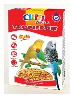 Cliffi (Италия) Яичный корм с фруктами для всех Зерноядных птиц (Tropifruit) PCOA229 | Tropifruit, 0,3 кг