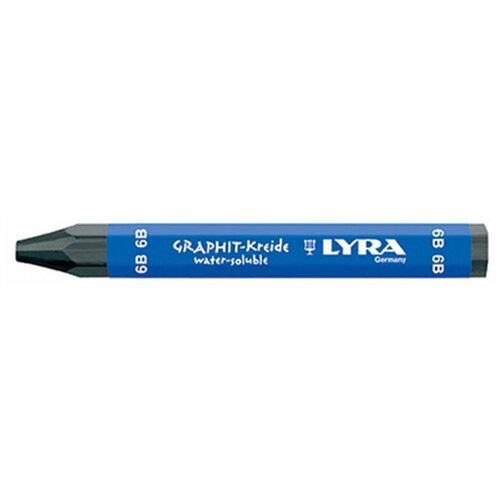 Мелок графитовый шестигранный Lyra Graphite Crayons, водорастворимый, 12 мм 6В